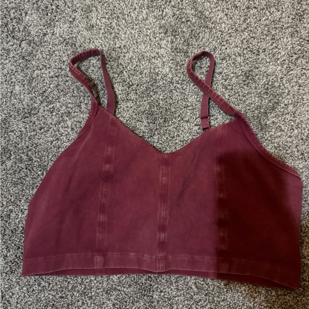 Aerie Burgundy Strappy Crop Top